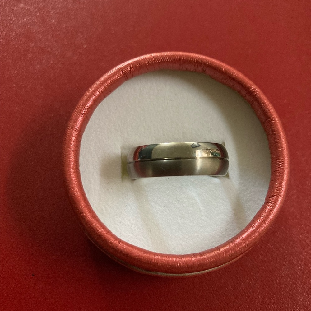 COPY - Titanium band “Classic style” Size 9.5. 7 cm  1/2 satin matte & polished…
